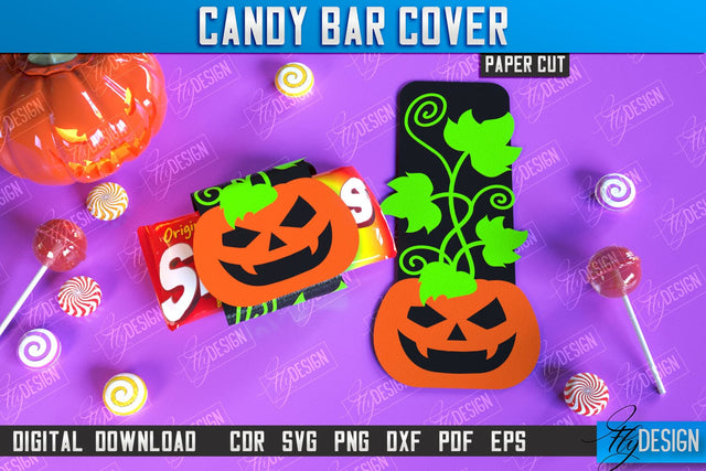 Candy Bar Cover Paper Cut Design, Halloween Trick or Treat, Halloween Candy Bar Wrapper SVG, Halloween Party Favor, Candy Holder SVG SVG Fly Design 