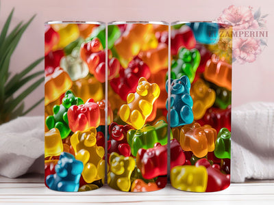 Candy Bear Kawaii Treat Tumbler, Gummy Bear Design, Candy Lover Cup, Cute Bear Present, Sweet Treat Tumbler, Kawaii Bear Gift, Candy Design Cup Sublimation Li Zamperini 