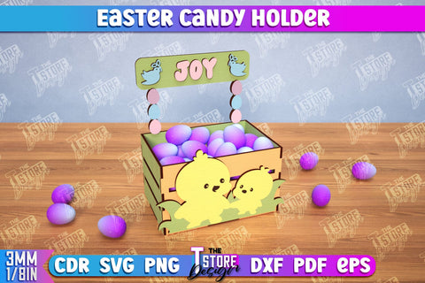 Candy Box Lasercut, 3d Candy Treat Box, Candy Holder Laser Cut Design SVG The T Store Design 