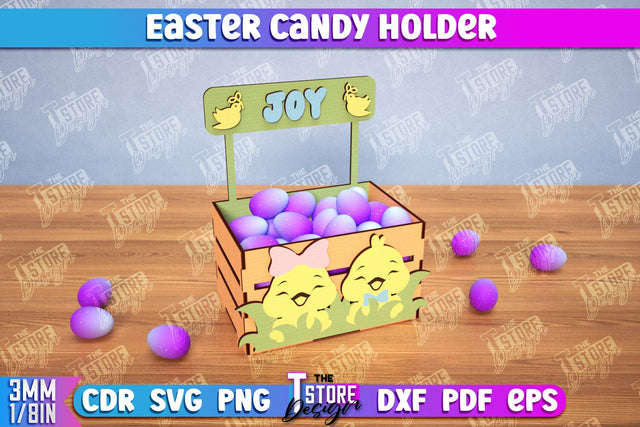 Candy Box Lasercut, 3d Candy Treat Box, Candy Holder Laser Cut SVG Design SVG The T Store Design 