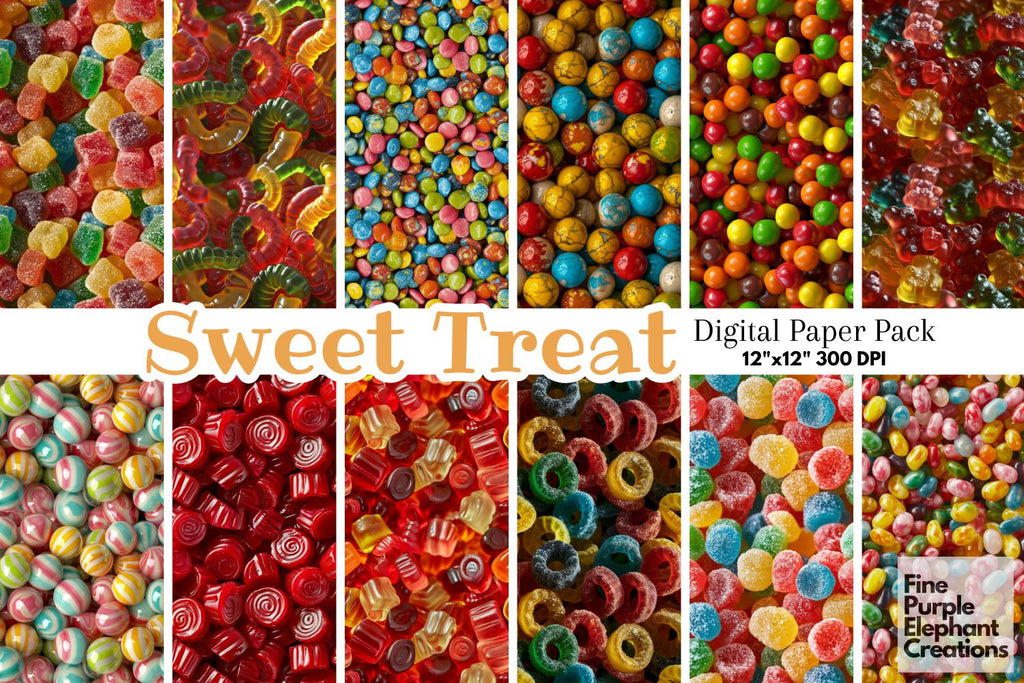 Candy Cake Sweets Chocolate Gummy Texture Paper - So Fontsy