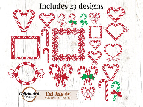 Candy Cane Bundle SVG Caffeinated SVGs 