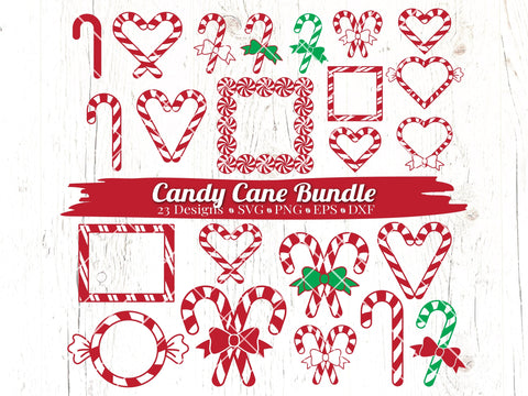Candy Cane Bundle SVG Caffeinated SVGs 