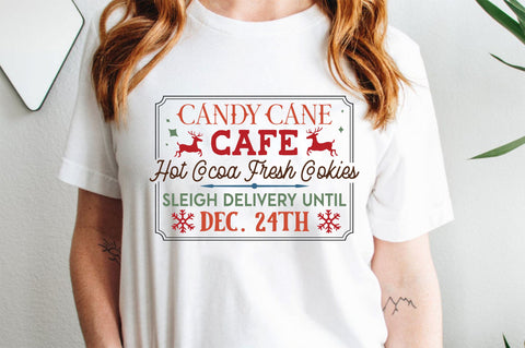 Candy cane cafe hot cocoa fresh cookies Svg design SVG Regulrcrative 