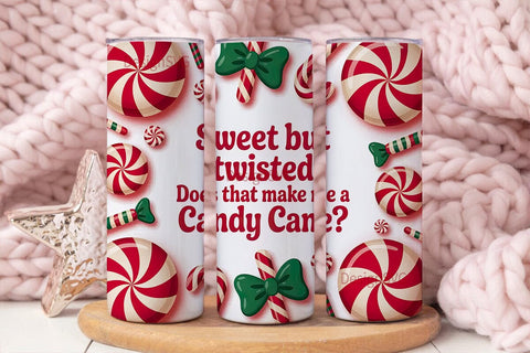 Candy Cane Christmas 20oz Tumbler Wrap Sublimation DesignSVG 