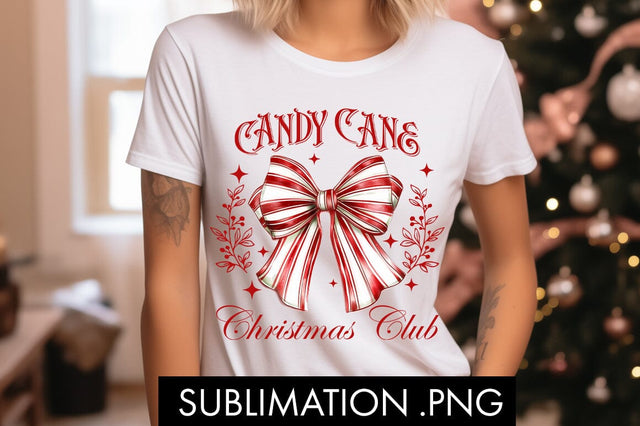 Candy Cane Christmas Club PNG Sublimation Sublimation Freeling Design House 