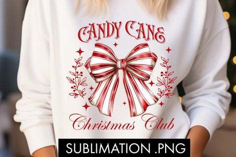 Candy Cane Christmas Club PNG Sublimation Sublimation Freeling Design House 