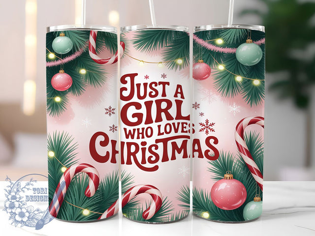 Candy Cane Christmas Tree Tumbler, Christmas Tree Wrap, Holiday Candy Sublimation Design, 20oz Festive Tumbler, Whimsical Christmas Mug, Sweet Holiday Cup, Red and White Tree Art Sublimation ToriDesigns 