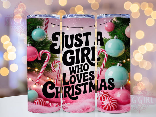 Candy Cane Christmas Tree Tumbler, Girl Who Loves Christmas, Candy Cane Tumbler, 20Oz Wrap Design, Christmas Sublimation, Festive Holiday Art, Cute Christmas Tree Sublimation SvggirlplusArt 