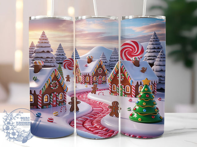 Candy Cane Christmas Tumbler, Sweet Holiday Treats Wrap, Festive Wonderland Sublimation Design, 20oz Christmas Candy Tumbler, Whimsical Holiday Mug, Cute Christmas Dessert Cup, Sugary Winter Art Sublimation ToriDesigns 