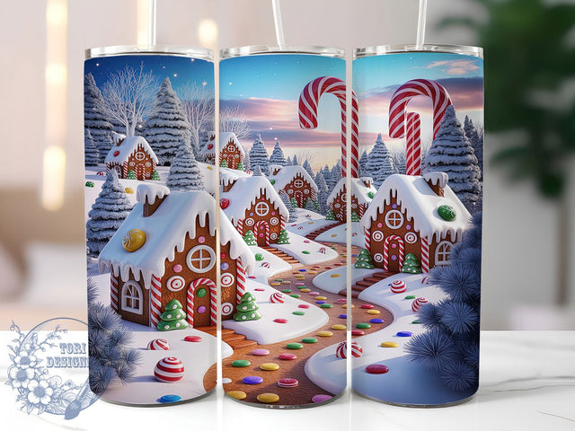 Candy Cane Christmas Tumbler, Sweet Holiday Treats Wrap, Festive Wonderland Sublimation Design, 20oz Christmas Candy Tumbler, Whimsical Holiday Mug, Cute Christmas Dessert Cup, Sugary Winter Art Sublimation ToriDesigns 
