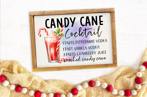 Candy cane cocktail PNG design Sublimation Regulrcrative 