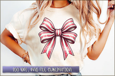 Candy Cane Coquette Bow Sublimation Clipart Sublimation Shetara Begum 