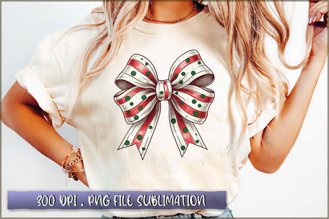 Candy Cane Coquette Bow Sublimation Clipart Sublimation Shetara Begum 