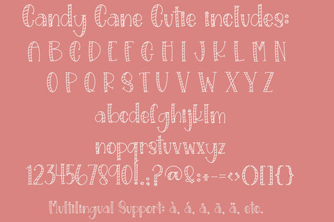 Candy Cane Cutie, Sweet Striped Handwritten Font Font Designing Digitals 