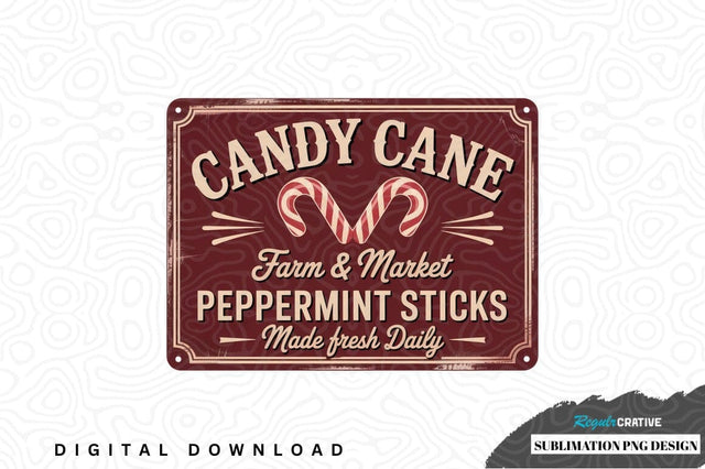 Candy cane farm & market peppermint sticks sublimation png design Sublimation Regulrcrative 