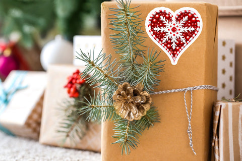 Candy cane heart snowflake Sticker Design Sublimation Regulrcrative 