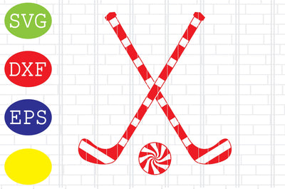 Candy Cane Hockey Sticks Svg, Ice Hockey Svg, Hockey SticksSvg, Winter Sport Svg, Jpg, Eps, Dxf Files SVG DigitalSvgFiles 