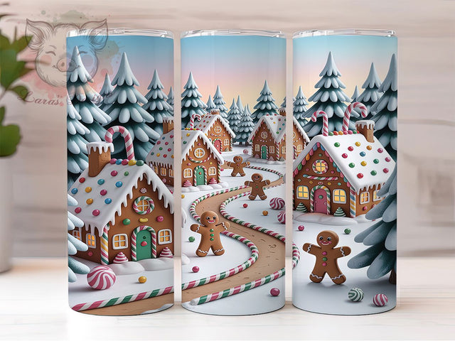 Candy Cane Holiday Wonderland Tumbler, Candy Cane Christmas Wrap, Sweet Treats Sublimation, Festive Dessert Cup, 20Oz Skinny Tumbler Wrap, Whimsical Holiday Mug, Christmas Candy Design Sublimation Lara' s Designs 