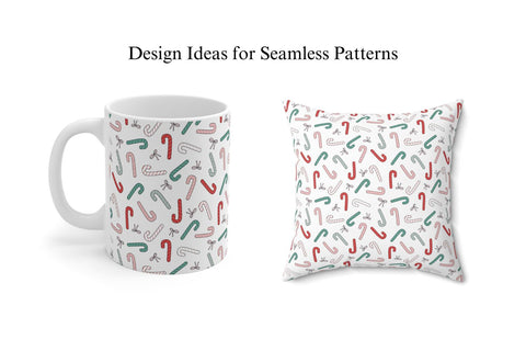 Candy Cane Seamless Pattern | Pastel Christmas Preppy Sublimation The Honey Company 