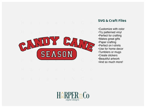 Candy Cane Season SVG PNG Cut EPS File SVG HarperNCo 