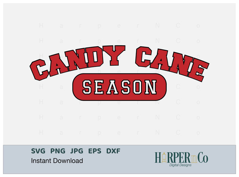 Candy Cane Season SVG PNG Cut EPS File SVG HarperNCo 