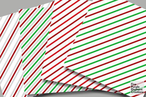 Candy Cane Stripes Diagonal Lines Digital Pattern Fine Purple Elephant Creations 