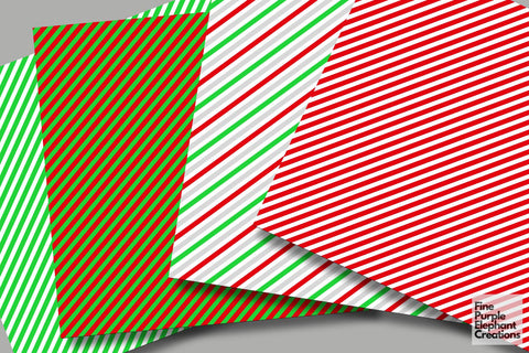 Candy Cane Stripes Diagonal Lines Digital Pattern Fine Purple Elephant Creations 