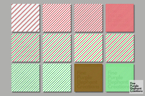 Candy Cane Stripes Diagonal Lines Digital Pattern Fine Purple Elephant Creations 