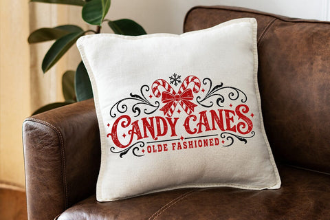 Candy Canes Olde Fashioned Christmas PNG SVG DesignDestine 