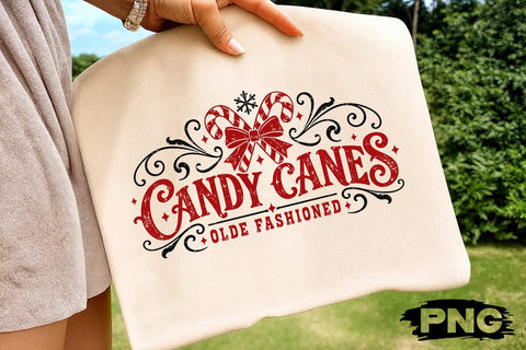 Candy Canes Olde Fashioned Christmas PNG SVG DesignDestine 