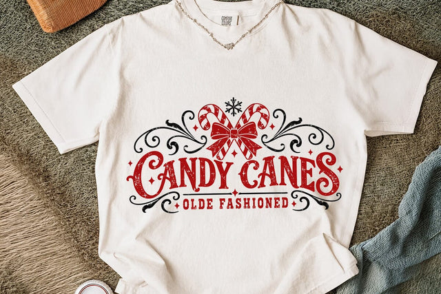 Candy Canes Olde Fashioned Christmas PNG SVG DesignDestine 