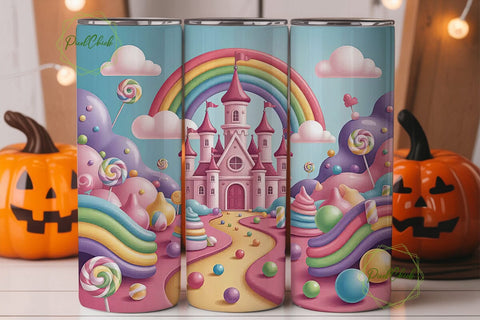 Candy Castle 20oz Tumbler Wrap Sublimation PixelChick 