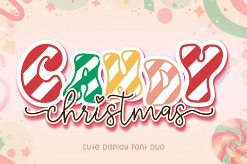 Candy Christmas - Sweet Display & Script Font Duo Font AnningArts Design 