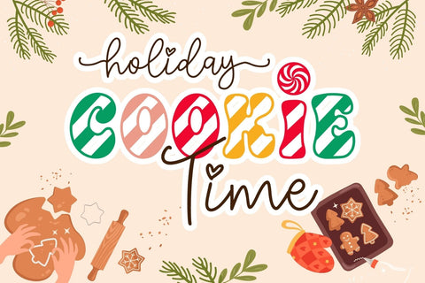 Candy Christmas - Sweet Display & Script Font Duo Font AnningArts Design 