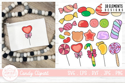 Candy Clipart Bundle | Sweet Candy Illustration SVG dapiyupi store 