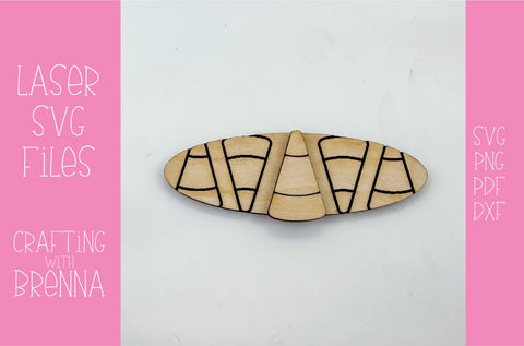 Candy Corn Hair Clip Laser SVG File SVG Crafting With Brenna 