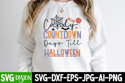 Candy Countdown Days till Halloween SVG Cut File,Candy Countdown Days till Halloween Design, Halloween Sublimation PNG, Halloween SVG Bundle,Halloween SVG Quotes,Halloween PNG, Halloween SVG SVG BlackCatsMedia 