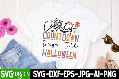 Candy Countdown Days till Halloween SVG Cut File,Candy Countdown Days till Halloween Design, Halloween Sublimation PNG, Halloween SVG Bundle,Halloween SVG Quotes,Halloween PNG, Halloween SVG SVG BlackCatsMedia 