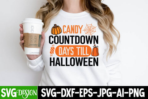 Candy Countdown Days till Halloween SVG Design,Cut File, Halloween SVG Cut File, Halloween Clipart, Trick or Treat SVG Bundle, Halloween PNG Bundle SVG BlackCatsMedia 