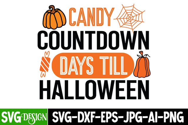 Candy Countdown Days till Halloween SVG Design,Cut File, Halloween SVG Cut File, Halloween Clipart, Trick or Treat SVG Bundle, Halloween PNG Bundle SVG BlackCatsMedia 