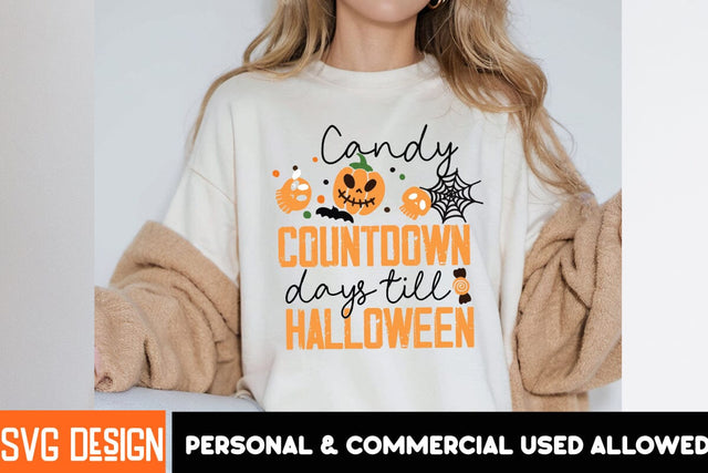 Candy Countdown Days till Halloween SVG Design,Halloween Sublimation PNG, Halloween SVG Bundle,Halloween SVG Quotes,Halloween PNG, Halloween SVG SVG BlackCatsMedia 