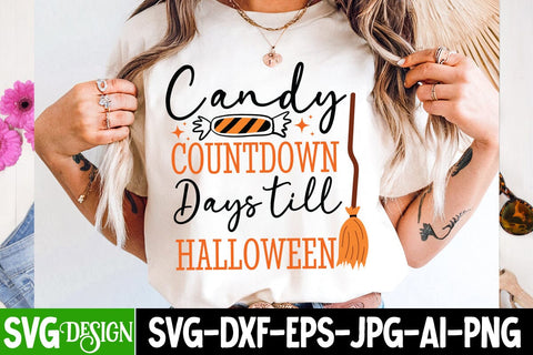 Candy Countdown Days till Halloween Svg Design,Halloween Svg Design,Halloween SVG Quotes,Halloween PNG, Halloween SVG SVG BlackCatsMedia 