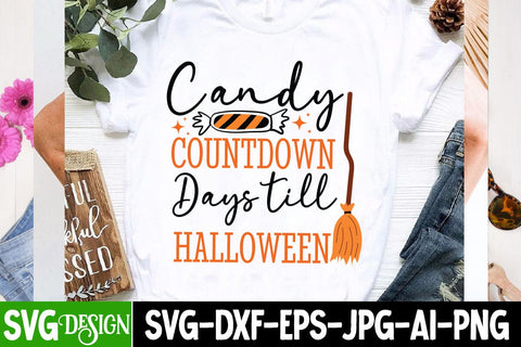Candy Countdown Days till Halloween Svg Design,Halloween Svg Design,Halloween SVG Quotes,Halloween PNG, Halloween SVG SVG BlackCatsMedia 