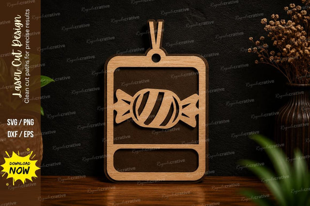 Candy Gift Tag SVG Laser Cut Svg Design SVG Regulrcrative 