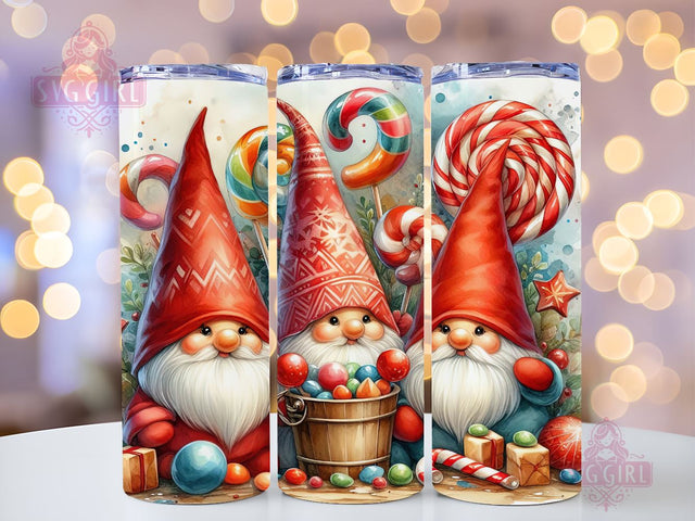Candy Gnomes Christmas Tumbler Wrap Winter Skinny 20 oz Tumbler Sublimation Design Christmas Gnomes Tumbler PNG, Digital Download Sublimation SvggirlplusArt 