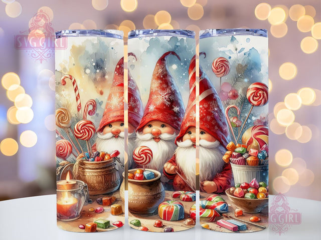 Candy Gnomes Christmas Tumbler Wrap Winter Skinny 20 oz Tumbler Sublimation Design Christmas Gnomes Tumbler PNG, Digital Download Sublimation SvggirlplusArt 