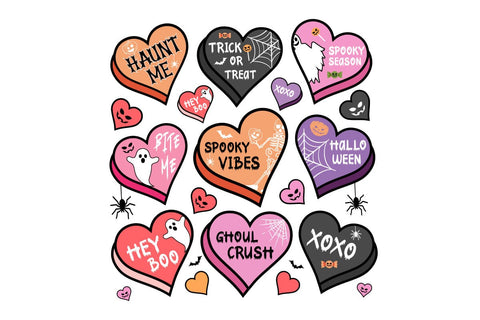 Candy Hearts Halloween PNG, Halloween SVG SVG DesignPlante 503 