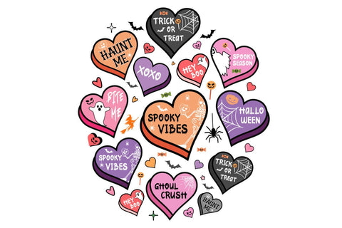 Candy Hearts Halloween PNG, Halloween SVG SVG DesignPlante 503 