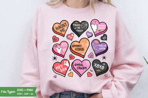 Candy Hearts Halloween PNG, Halloween SVG SVG DesignPlante 503 